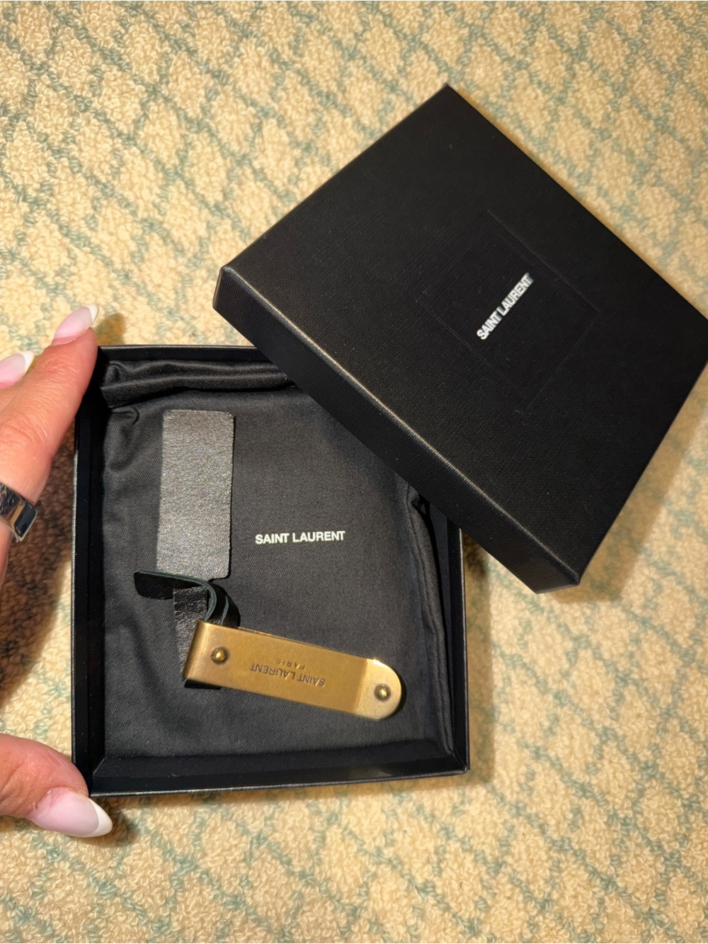 Saint Laurent Money Clip in Gold